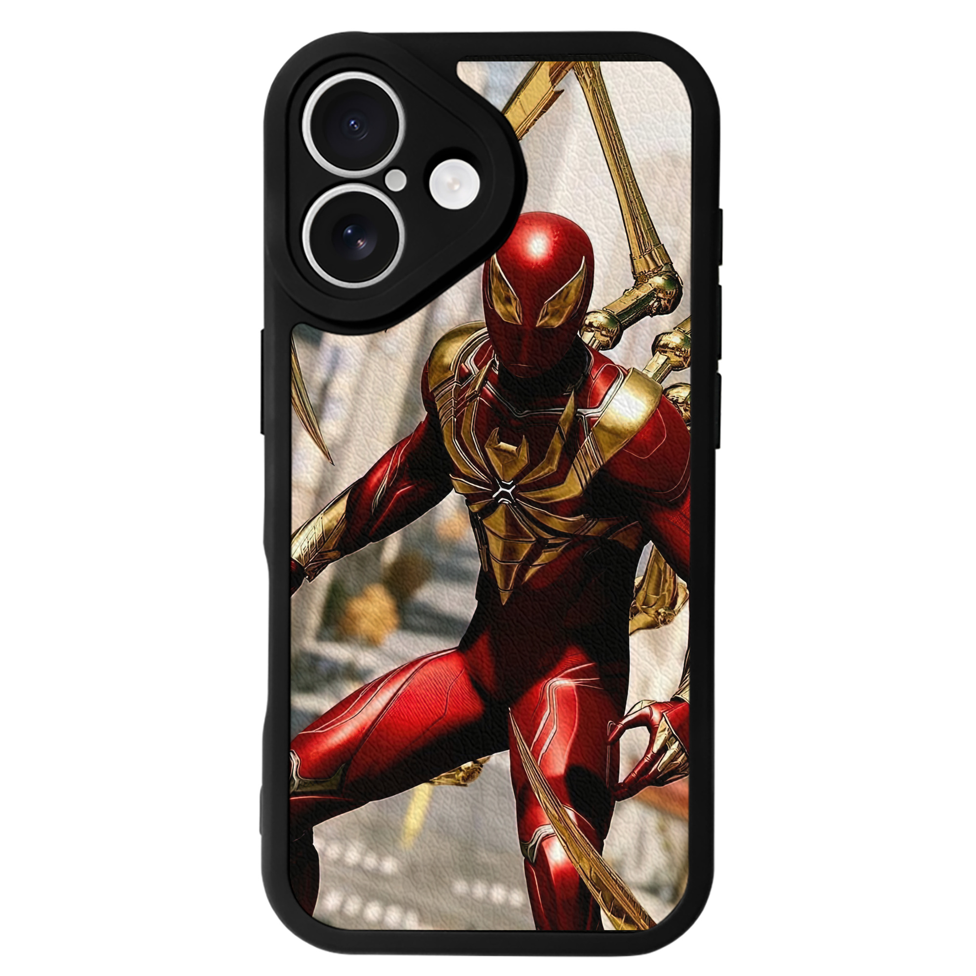 Spider Man スパイダーマン 【iPhone 16シリーズ対応】シリコンスマホケース（レザー調） 材質：シリコン